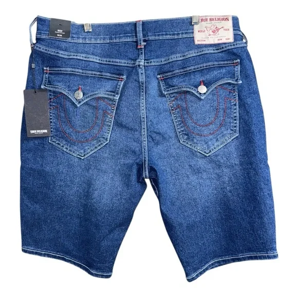 True Religion (NWT) Men's Ricky, Relaxed Straight Denim Shorts